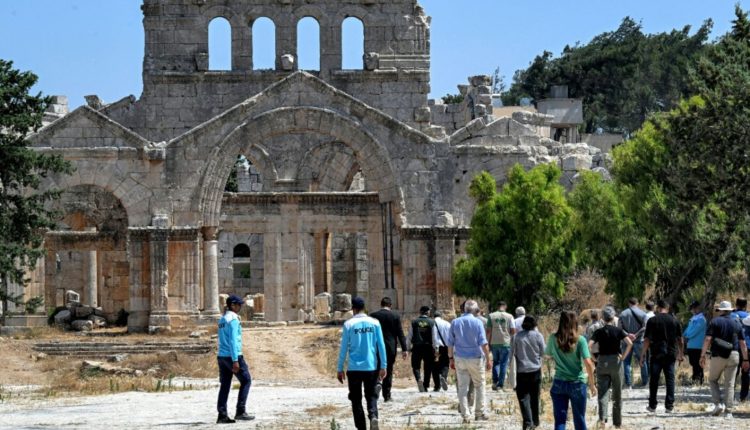 The fifth-century monastery complex of Saint Simeon Stylite in northern Syria suffered damage during the country's civil war – AFP