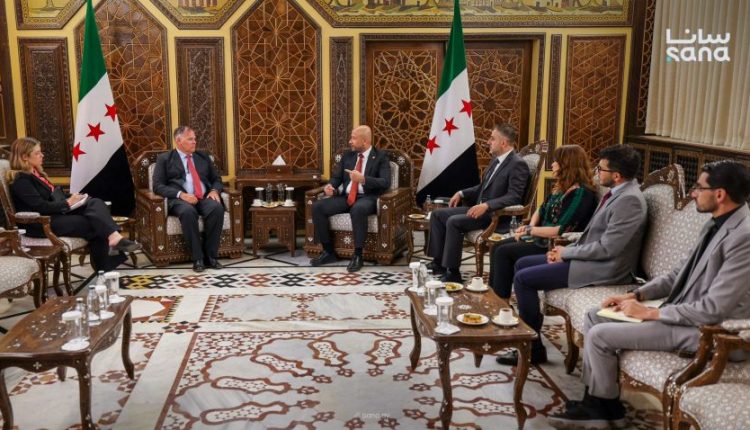 UK Chargé d'Affaires and Acting Special Representative to Syria Barrie Peach met Syrian Minister of Emergency and Disaster Management Raed al-Saleh in Damascus on July 20, 2026. – SANA