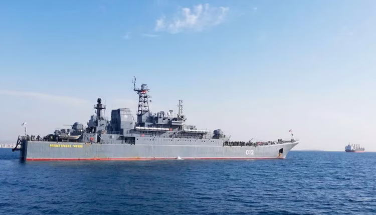 A Russian tank landing ship at Tartus, Syria. – Russian MOD