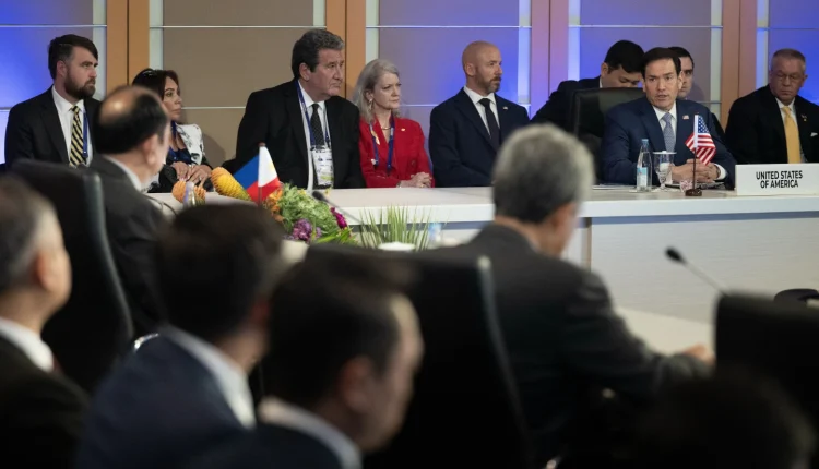 U.S. Secretary of State Marco Rubio makes an opening statement during the ASEAN Post-Ministerial Conference with U.S. on the sidelines of the ASEAN Foreign Ministers’ Meeting in in Philippines on July 22, 2026. – AP