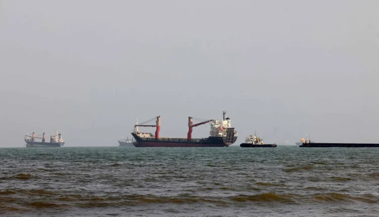 Vessels are seen in the Strait of Hormuz, off the port city of Bandar Abbas in southern Iran on Aug. 10, 2026. - AFP