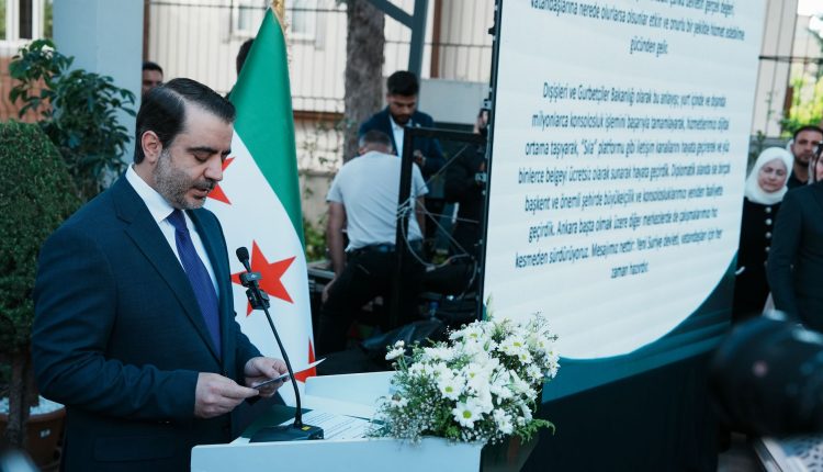 Syrian Foreign Minister Assad al-Shaibani attends the official reopening ceremony of the Syrian General Consulate in Gaziantep, Turkey, on June 11, 2026. – Getty Images