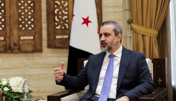 Syrian Foreign Minister Asaad al-Shaibani, speaks during an interview with Reuters in Damascus, Syria, Aug. 22, 2026. - Reuters