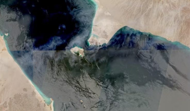 Satellite imagery shows Bab al-Mandeb Strait, Aug. 12, 2026. – Reuters