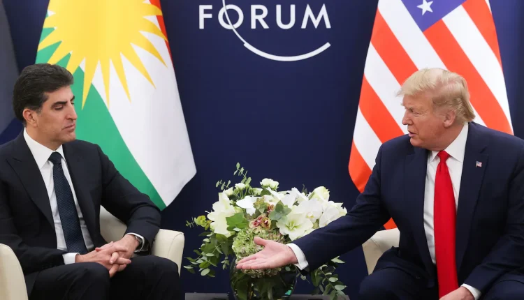 U.S. President Donald Trump and Nechirvan Barzani, president of Kurdistan Region of Iraq, hold bilateral talks at the 50th World Economic Forum annual meeting in Davos, Switzerland, Jan. 22, 2020. - Reuters