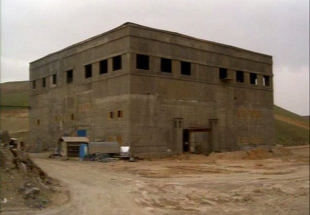 An image from a video released in April 2008 by the CIA showing a photo of a covert nuclear reactor being built in Syria’s eastern desert, according to the narrated video. – AP