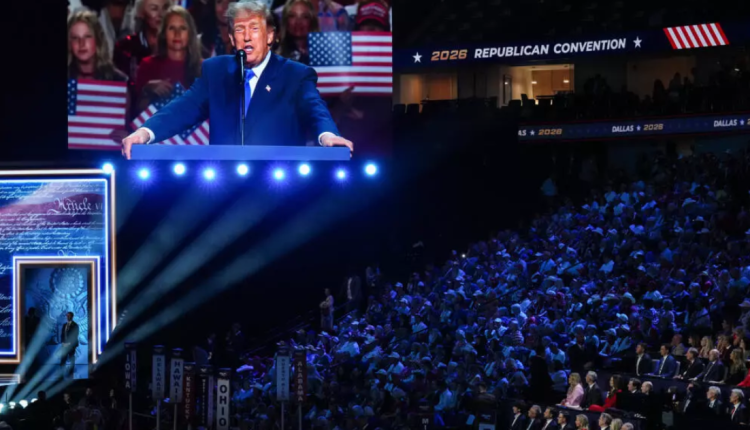 U.S. President Donald Trump speaks at the Republican midterm convention in Dallas, Texas, on Sep. 9, 2026. – AFP