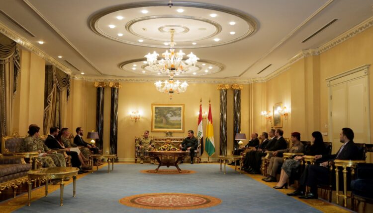 دیداری سەرۆکی هەرێمی کوردستان و شاندێکی باڵای سەربازیی هاوپەیمانان – سەرۆکایەتی هەرێمی کوردستان