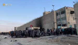 ئەندامانی داعش لە زیندانی سناعە خۆیان رادەست بە شەڕڤانانی 'هەسەدە' دەکەنەوە – ئەرشیفی نۆرس پرێس