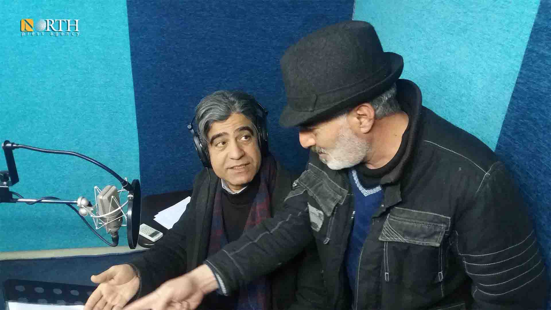الممثل السوري الراحل مأمون الفرخ باستديوهات الدوبلاج – نورث برس