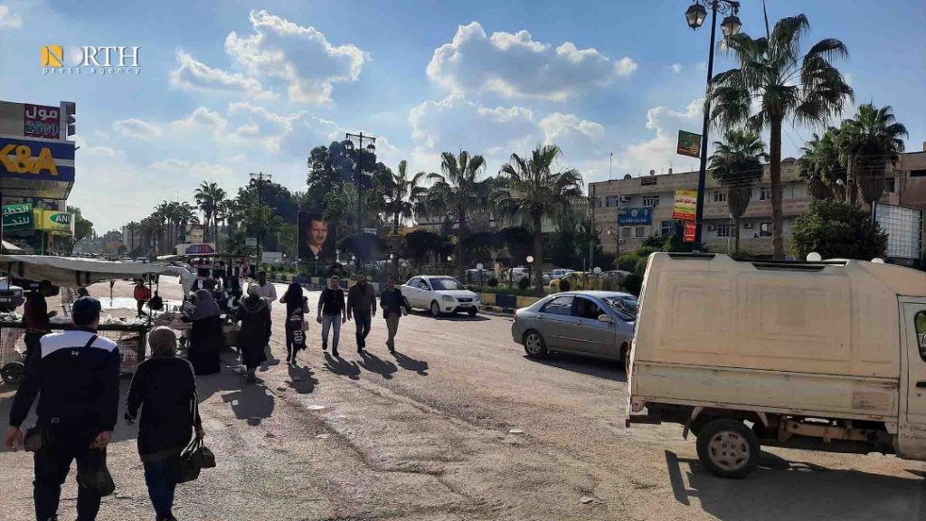 شارع البريد في مدينة درعا المؤدي إلى دوار الجوية- نورث برس