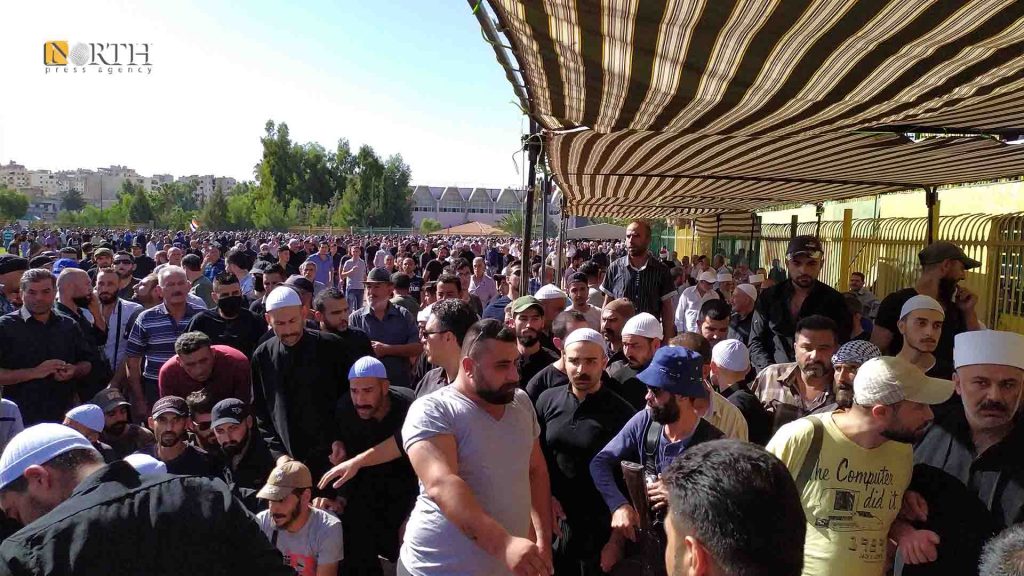 تأبين سابق لعناصر رجال الكرامة في مدينة السويداء - نورث برس