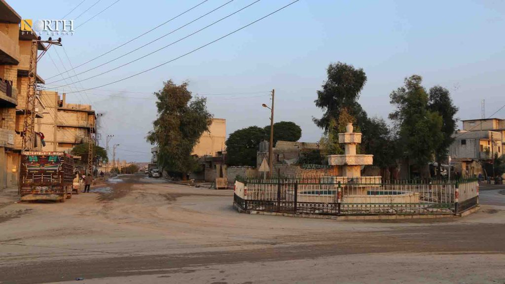 دوار المعبر الشرقي في مدينة جرابلس بريف حلب الشرقي - نورث برس