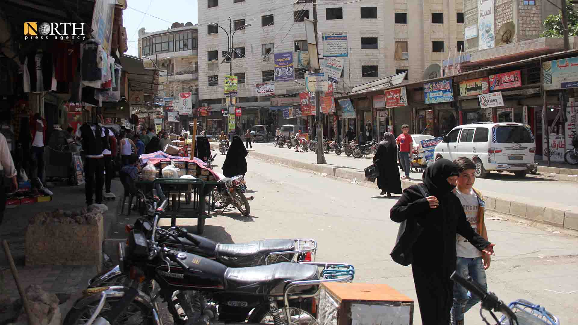 الشارع الرئيسي لسوق مدينة إدلب- أرشيفية – نورث برس