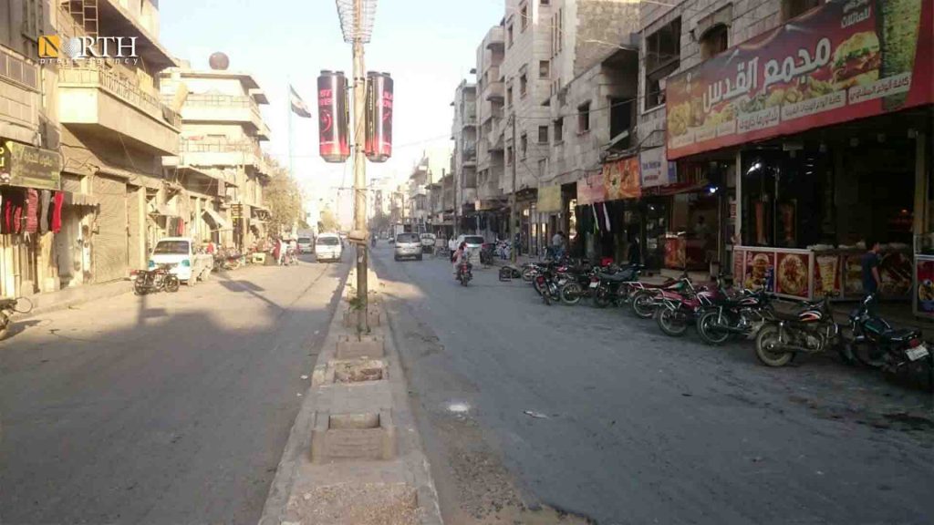 الشارع الشمالي في مدينة الباب – أرشيفية - نورث برس
