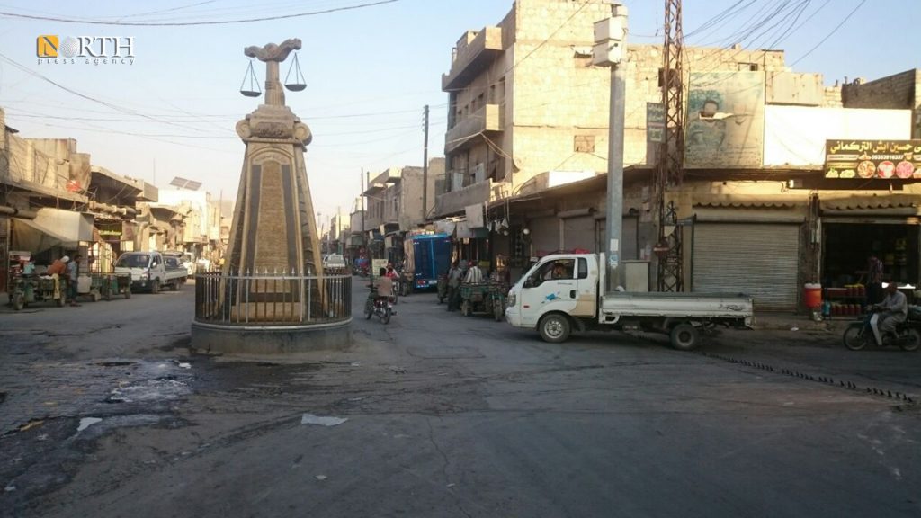 دوار الميزان في مدينة الباب بريف حلب الشرقي