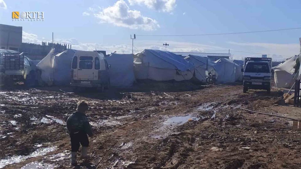 مخيم الجامعة بمحيط مدينة اعزاز شمالي حلب- نورث برس