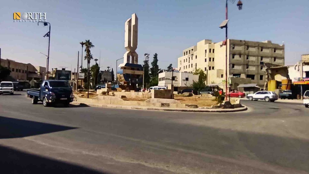دوار الجوية وسط مدينة إدلب/ أرشيفية- نورث برس