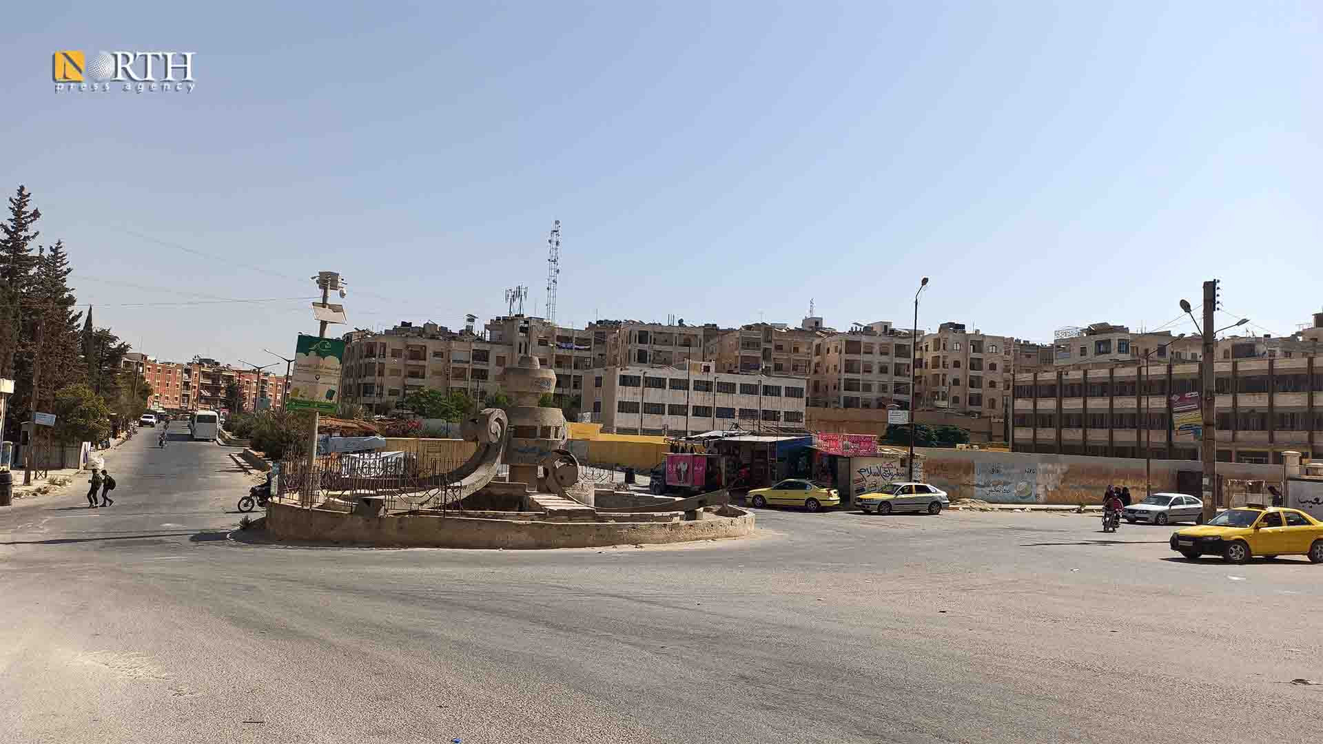 دوار جامع شعيب بمدينة إدلب- أرشيفية/ نورث برس