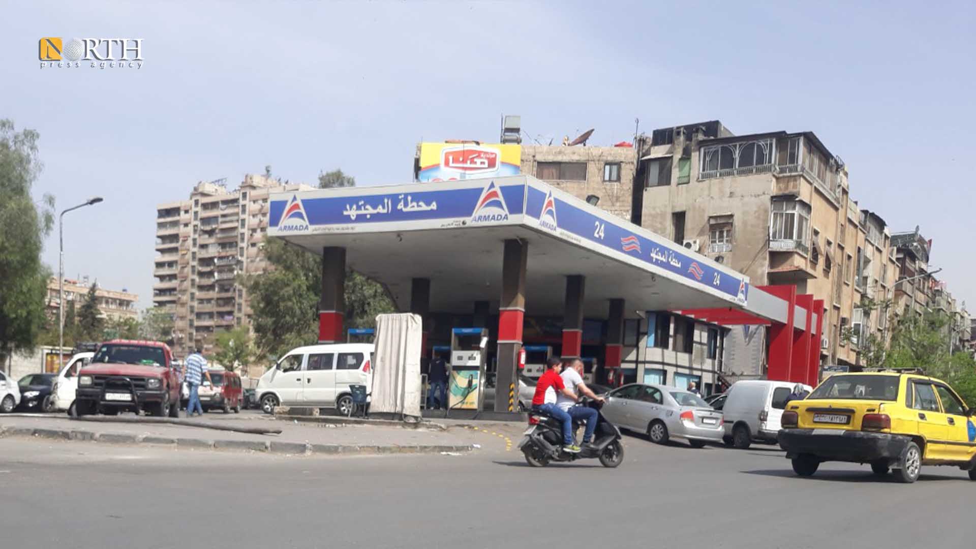 محطة محروقات في منطقة المجتهد بدمشق – نورث برس
