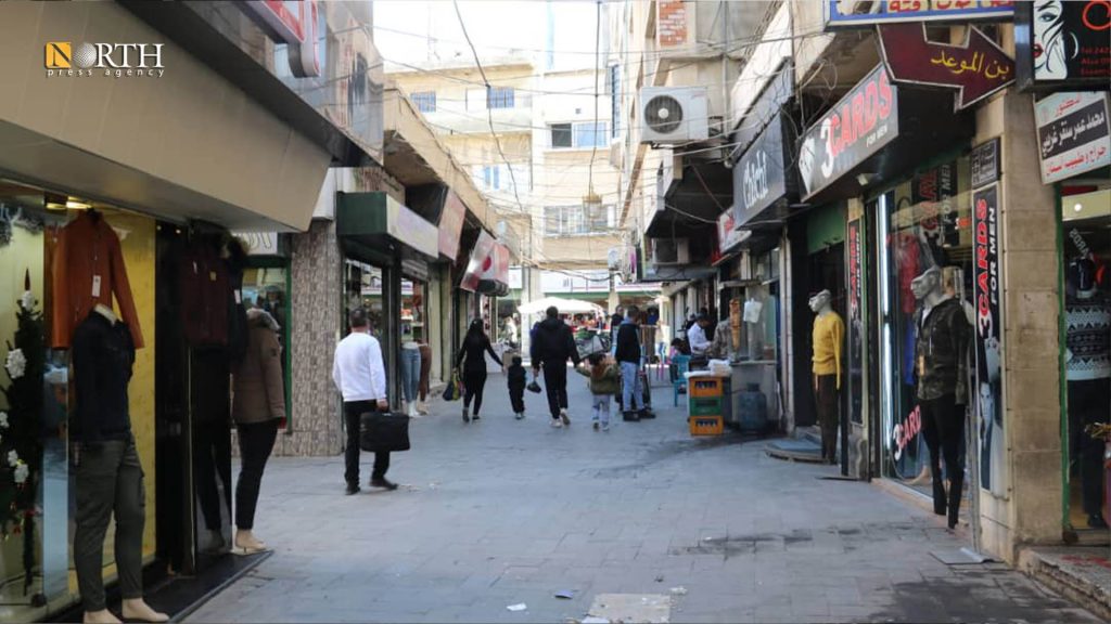 أحد أسواق مدينة السويداء ـ نورث برس