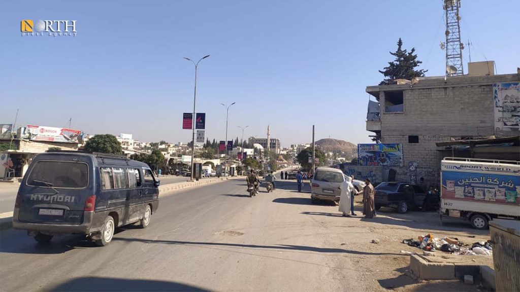الشارع الرئيسي في مدينة أعزاز بريف حلب الشمالي