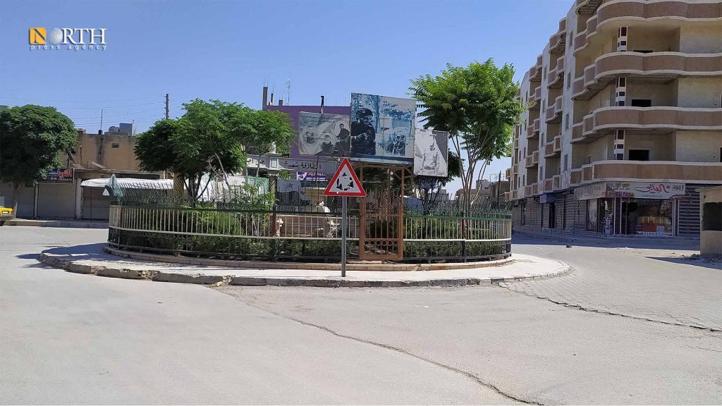 "دوار الشهداء" في مدينة جرابلس شرقي حلب- نورث برس