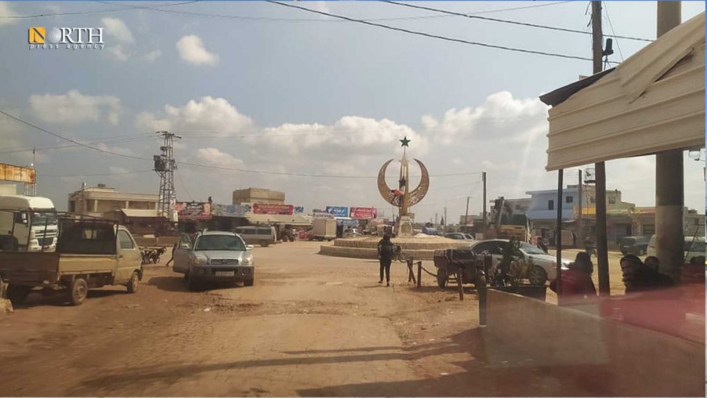 دوار سجو وسط بلدة سجو شمال حلب - نورث برس