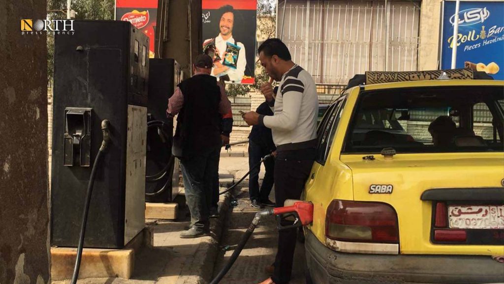 محطة وقود في حي المزة بدمشق- نورث برس