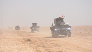 رتل من العربات العسكرية العراقية خلال عملية امنية بجنوبي كركوك- الصفحة الرسمية للمتحدث باسم القوات العراقية المسلحة