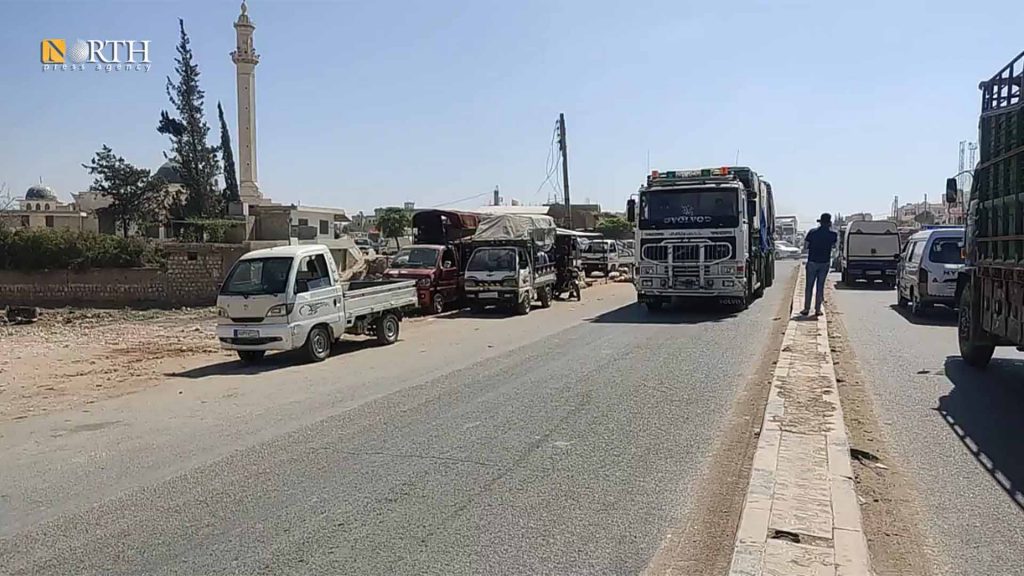 مساعدات أممية اتجهت من معبر ميزناز غرب حلب إلى إدلب الأسبوع الماضي- نورث برس