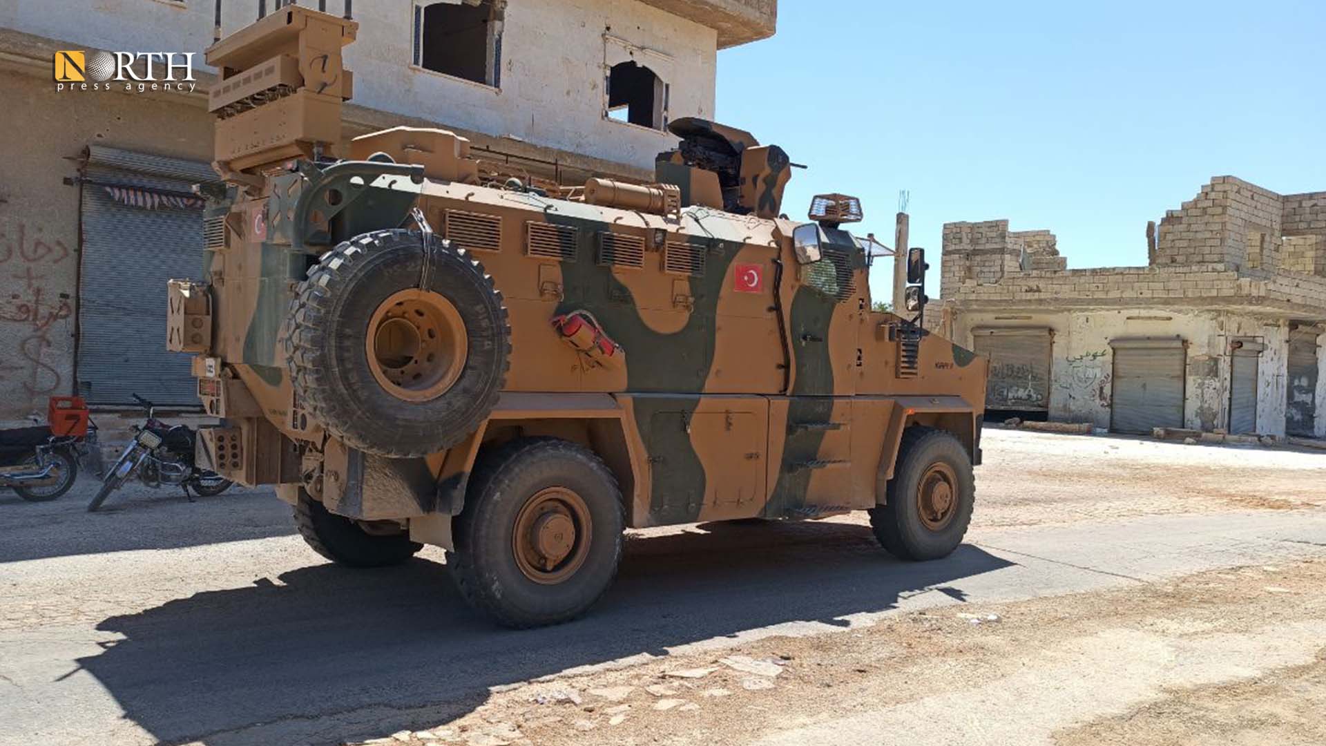 إدلب - آلية عسكرية للجيش التركي في منطقة جبل الزاوية - نورث برس