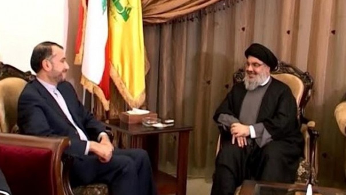 الأمين العام لحزب الله ووزير الخارجية الإيراني