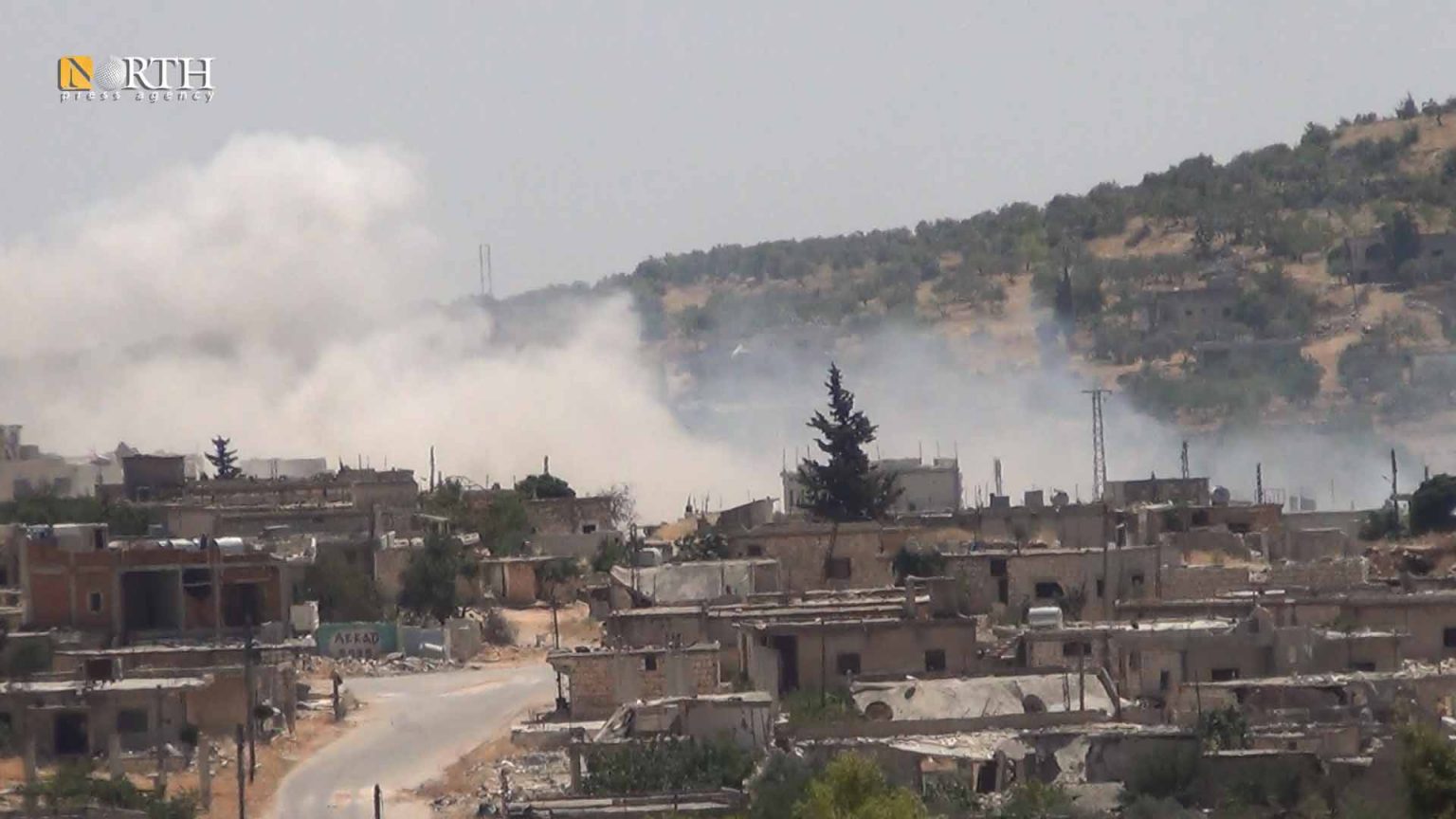 قصف حكومي على بلدة كنصفرة جنوب إدلب- أرشيفية/ نورث برس