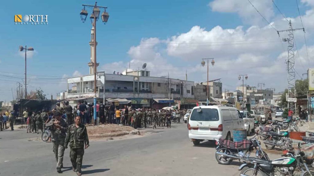انتشار للقوات الحكومية في بلدة المزيريب بريف درعا الغربي