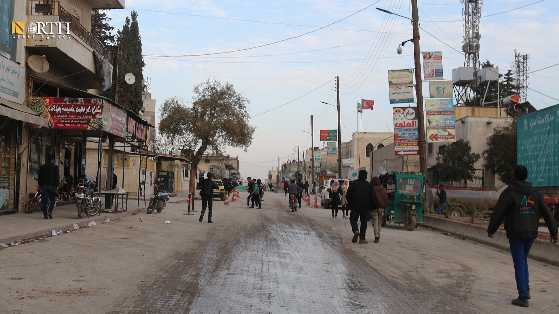 سوق في مدينة أعزاز شمال حلب- نورث برس