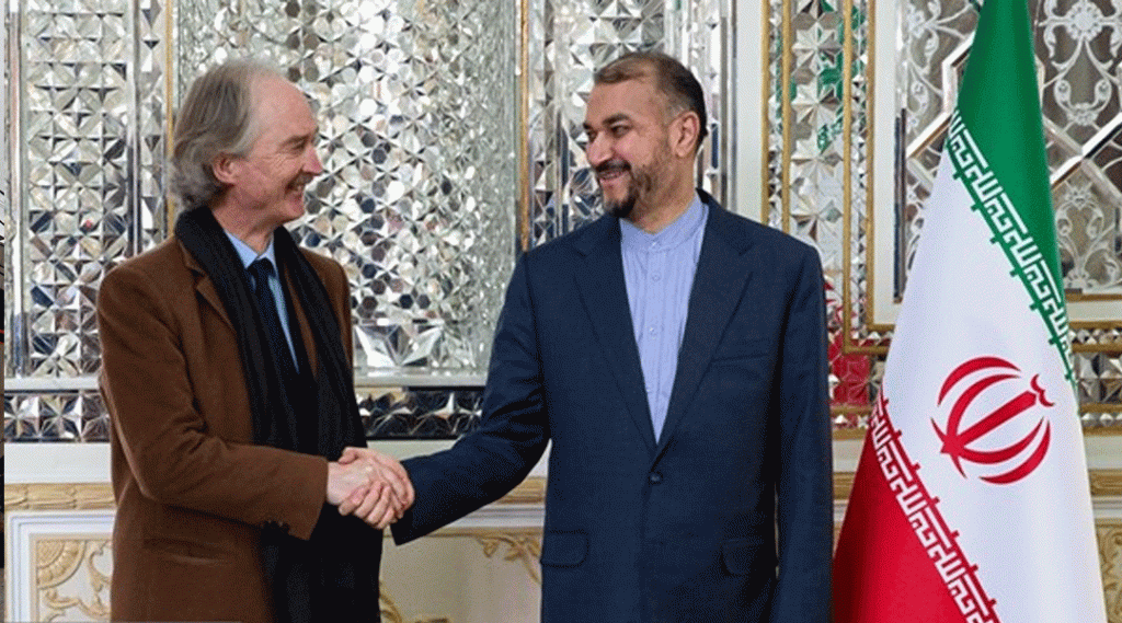 بيدرسن يلتقي عبد اللهيان في طهران