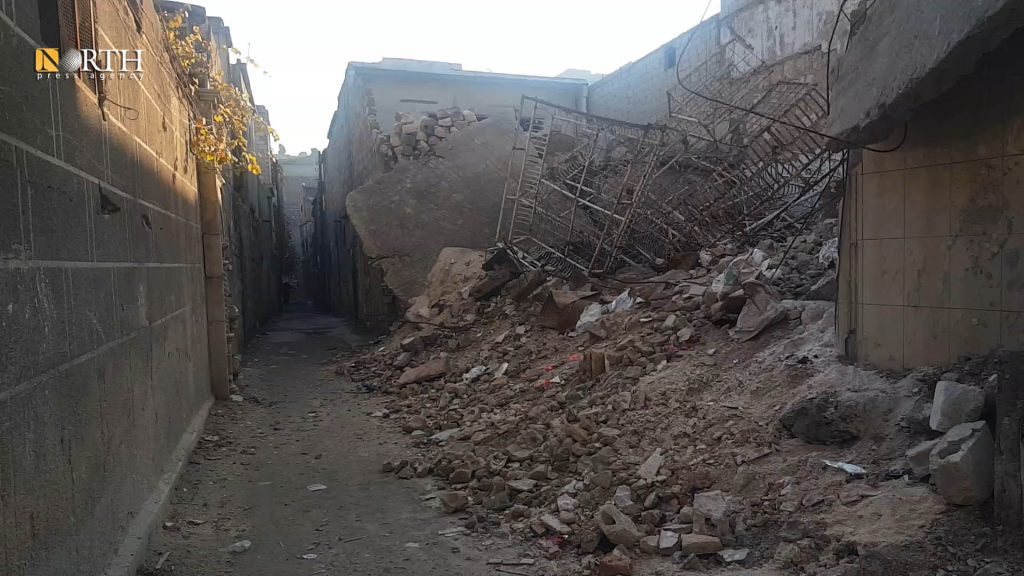 بناء مدمر في حي الفردوس – نورث برس