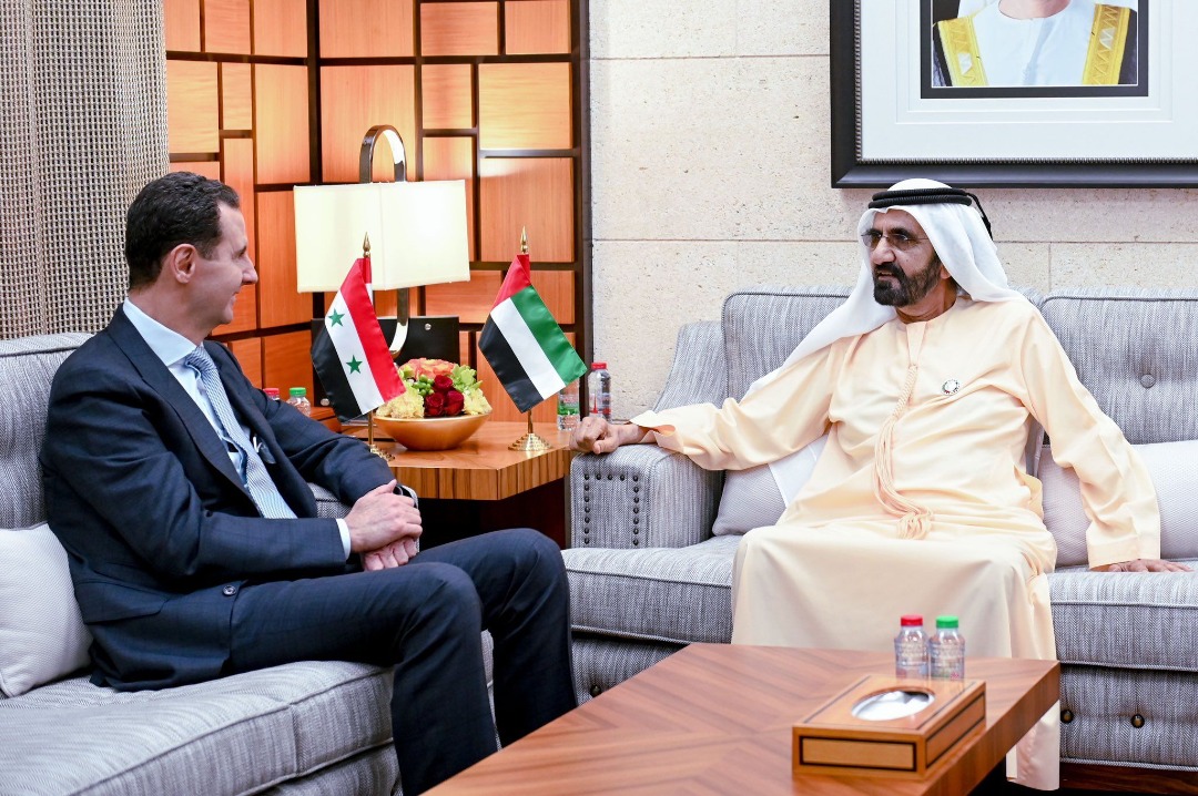 الرئيس السوري بشار الأسد في زيارته للإمارات العربية