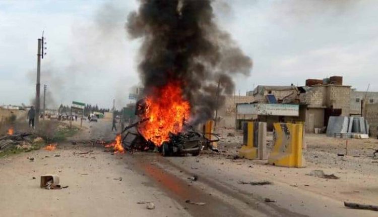 انفجار سيارة مفخخة عند مدخل مدينة الباب شرقي حلب- متداول