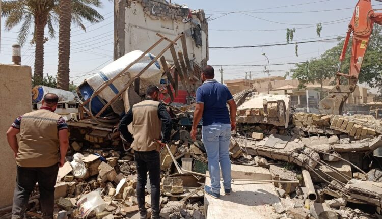 المبنى المنهار في بغداد- وكالة الانباء العراقية