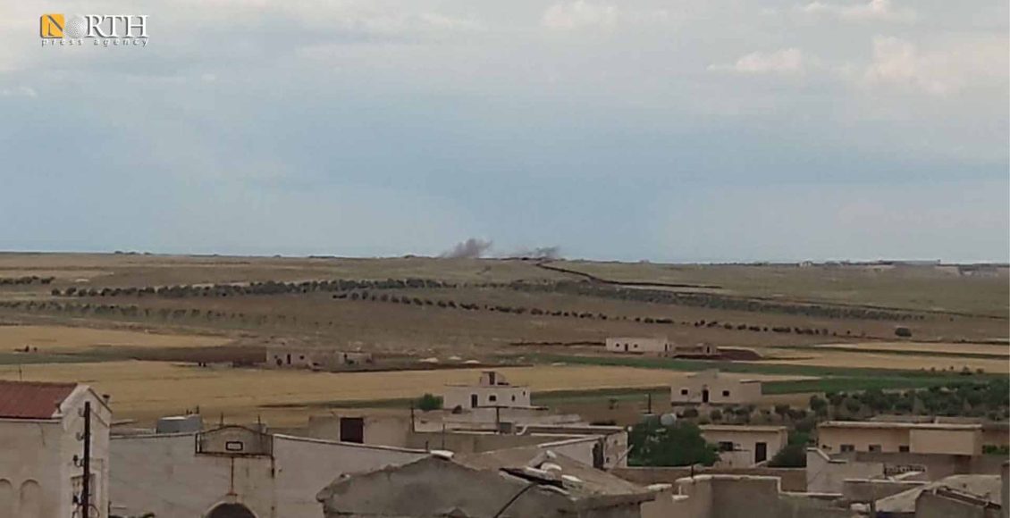 قصف تركي على قرية تل عنب في ريف حلب الشمالي