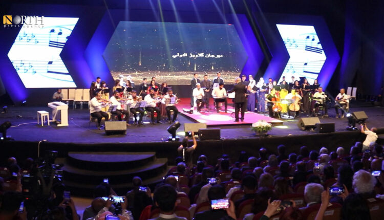 من داخل قاعة قصر الثقافة في السليمانية مكان افتتاح المهرجان - نورث برس