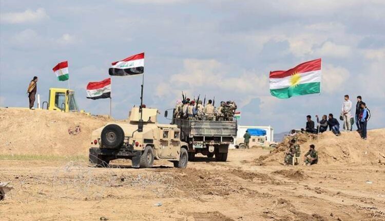 الجيش العراقي والبيشمركة في منطقة متنازع عليها