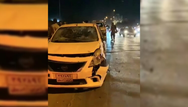 سيارات مدنية تعرضت لأضرار نتيجة هجوم بطائرة مسيرة شمالي أربيل