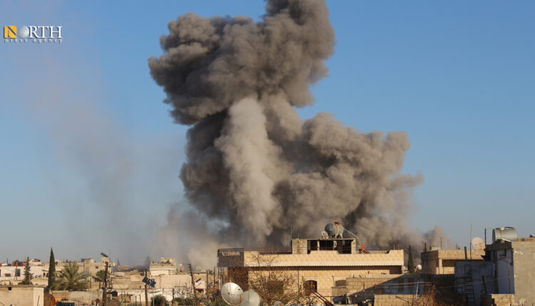 غارة جوية روسية على قرى جنوب إدلب - نورث برس