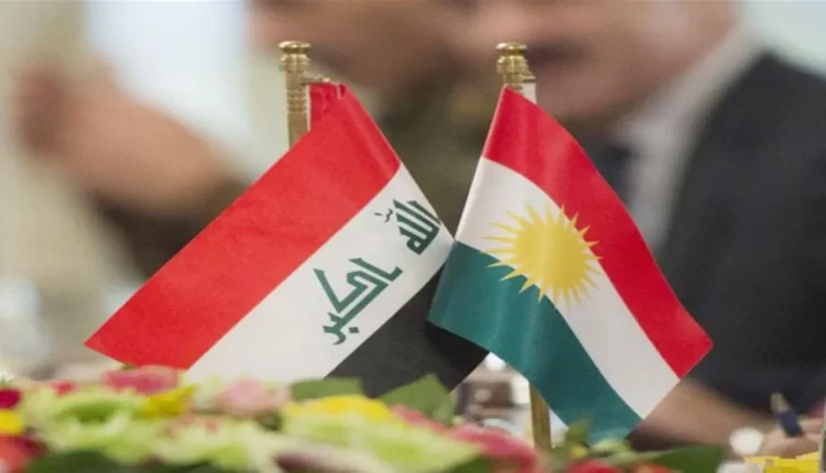 راية إقليم كردستان العراق، بجانب راية العراق الاتحادية