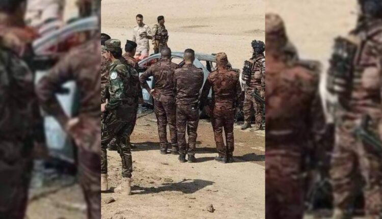سيارة بعد استهدافها بطائرة مسيرة غربي الموصل- متداول