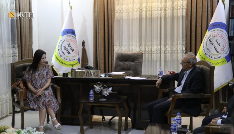 وفد من النمسا يزور مكتب العلاقات الخارجية في القامشلي_ نورث برس