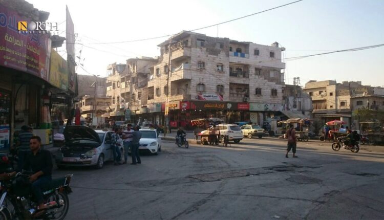 الساحة العامة في مدينة الباب بريف حلب الشرقي - نورث برس